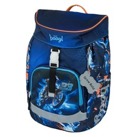 Baagl School Bag for 1st Grade Boys Girls Airy School Backpack Ultralight School Bag Kids School Bag Primary School Satchel, Motorbike.