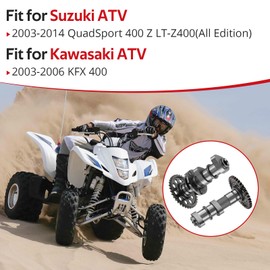 JAVIK Intake & Exhaust Timing Camshaft Fit For Suzuki QuadSport 400 Z LT-Z400 2003-2014 Fit For Kawasaki KFX 400 2003-2006,O.E.M# 12710-33H00 12720-33H00