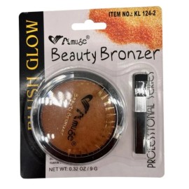 Amuse Cosmetics Professional Bronzer with Applicator Brush blush Glow 1 pack