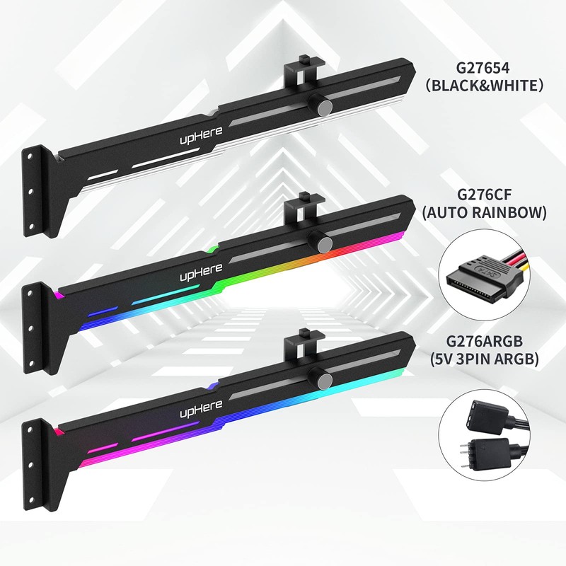 upHere Black&White Graphics Card GPU Brace Support Video Card Sag
