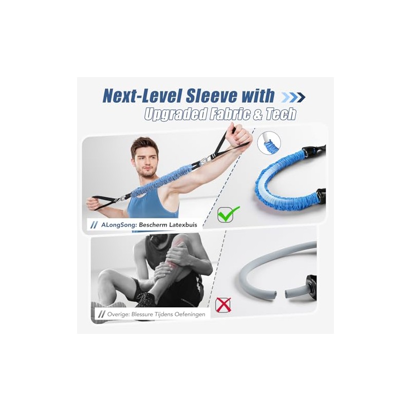 ALongSong - Kit de barra de pilates mejorado con bandas