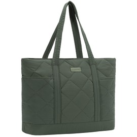 VX VONXURY Tote Bag for Women, Puffer Handbag with Multi Pockets Large Quilted Shoulder Bag Lightweight Hobo Work Bag For Shopping School Travel