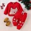 MAHUAOYIXI Christmas Costume Suit My First Christmas Outfit 0-4 Years