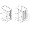 Deltana Sdar325u3 Heavy Duty Pocket Lock Adjutable Sliding Door Receiver,