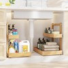 Wisuce Essentials Bamboo Under Sink Organizer and Storage, 2 Tier