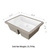 Sinber C1337-OL 20 Inches Undermount Rectangular Bathroom Sink with Overflow