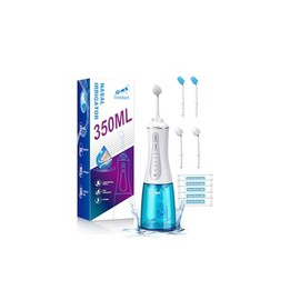 Kit de enjuague sinusal Neti Pot de 11.8 fl oz, sistema de riego nasal con 5 modos, 4 boquillas, recargable inalámbrico, IPX7 impermeable, limpiador d