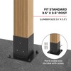 WIMART 4x4 Post Base, Inner Size 3.5"x3.5"Deck Post Base, Deck