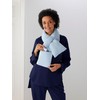 Bufanda acolchada adaptable posquirúrgica con bolsa para mujer, Azul (Sky