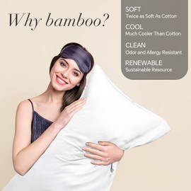 BEDELITE Body Pillow Cover Long Pillow Case, Rayon Made from Bamboo, Breathable & Silky Soft Body Pillow Pillowcase, Cooling Full Body Pillow Case for Hot Sleepers, Night Sweats(White, 20x54 Inches)