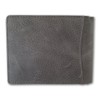 Men's Leather Billfold Purse Wallet WILD Gray Size: 3.5