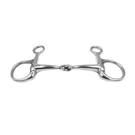 Equine Smile ES0074 Belly Snaffle Bit Abdominal Bit Simply Broken Stainless Steel Bit Thickness 15 mm (14.5 cm)