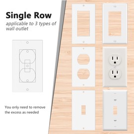 Wall Electric Outlets Insulation Gaskets - 60pcs Set Energy Efficiency Sealers Pads, Universal Socket Switches Plate Insulators, Pre-Punched Rectangle, Single + Double + Triple Foam Cover