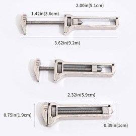 Mini Multitool Wrench, 1Pc Multi-Tool Wrench Pocket Wrench,Compact Multi-Tool Wrench,Mini Titanium Alloy Multi-Tool Wrench,Small Multitool Pocket Wrench,Pocket Multitool Mini Wrench Pocket Wrench