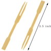 WHISPERING FANTASY 100pcs Premium Quality Wooden Fruit Forks + 5pcs
