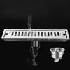 Shower Drain Long Stainless Steel Deodorant Removable Floor Drain for