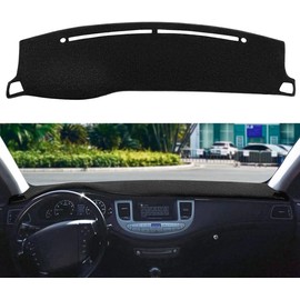 Fcovergurus Dash Cover Mat Custom Fit for Hyundai Genesis Sedan 4 Door, Dashboard Cover Pad Carpet Protector (Black) F127