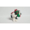 Celtic Forest Clay COW Christmas Ornament WITH HOLIDAY WREATH Polymer