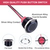 DMWD 2Pcs 19mm Metal Latching Push Button Switch Waterproof 7Amp