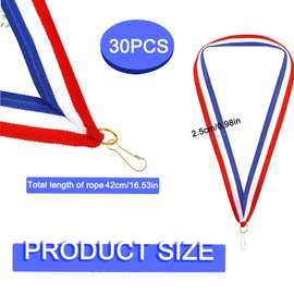 HaiFafafaing 30 Pcs Medal Ribbons with Clip Award Ribbons Medal Lanyards for Competitions, Sports Events, Parties, and Achievements