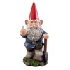 DWK Small Angry Garden Gnome with Shovel Figurine, 9 Inches