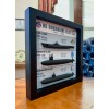 US Submarine Fleet Shadow Box Display, Balao, Sturgeon, Los Angeles,
