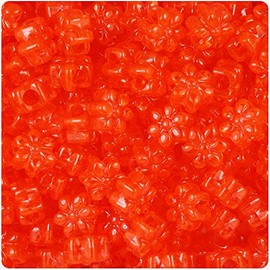 BeadTin Hyacinth Transparent 13mm Flower Pony Beads (250pcs)