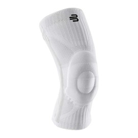 BAUERFEIND Unisex Adult Knee Support, Knee Sports Bandage, All White, L