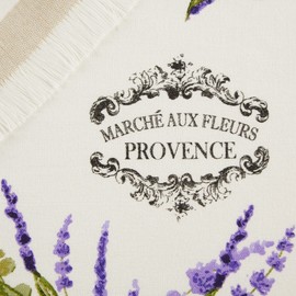 DII Lavender Fields Tabletop Collection Cotton Woven, Table Runner, 14x72