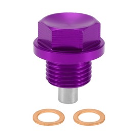 RATCHROLL 1 Set Universal Oil Drain Plug Anti Leakage Oil Pan Drain Bolt Screw Thread Repair with Gasket Magnetic Purple Aluminum Alloy Copper M16x1.5