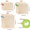 Ycsst 12 Pack Reusable Cotton Mesh Produce Bags - 100%