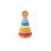 PINOLINO Rainbow Stacking Tower Ruby Wooden Motor Skills Classic Colourful