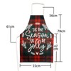 BETESSIN （55 x 78 cm） Merry Christmas Apron Plaid Tis