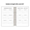 Agenda Escolar Diaria 2026 -2027 Personalizada Pasta Dura 39