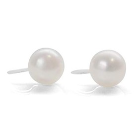 Grade AAA White Freshwater Pearl Invisible Clip On Stud Earrings Miyabi Grace 9.5 mm Bridal For Women