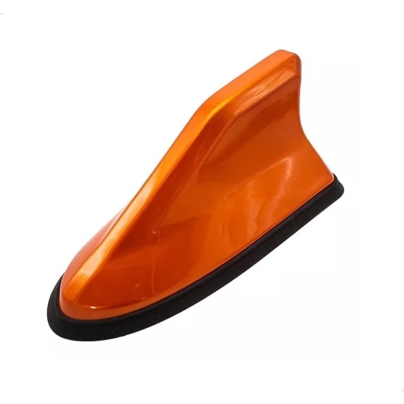Vmingo Antena Aleta Tiburon Universal Radio FM/Am Señal Estereo (Naranja)