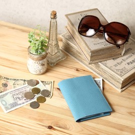 Gift Packaging [world closet] Italian Leather Passport Case Cover Genuine Leather Ladies Lucky Color Date Feng Shui Genuine Product (Cloudy Blue), Claudi Blue