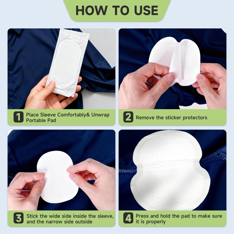 ANKEXIN Armpit Sweat Pads, 120 PCS Underarm Sweat Pads for