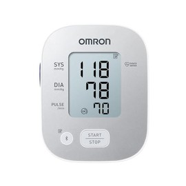 OMRON Baumanómetro automático de brazo 7144T con bluetooth, guía de ajuste de brazalete, compatible con app OMRON connect                             