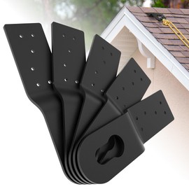 NOORSUMD 5 Pcs Roof Safety Anchor Hitch Clip, Permanen Roof Anchor for Fall Protection Connect to Wood Surface,Roofing Anchor Bracket Use with Other Roof Safety Equipment(Aluminum - Black)