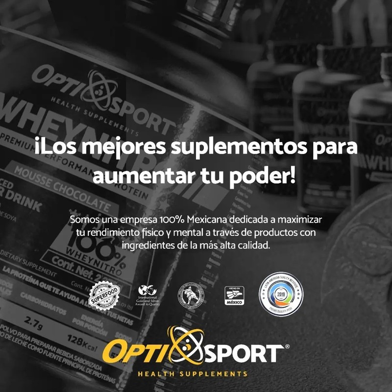 L- Glutamina, Recuperacón Muscular 120 Caps Optisport 2 Pzas
