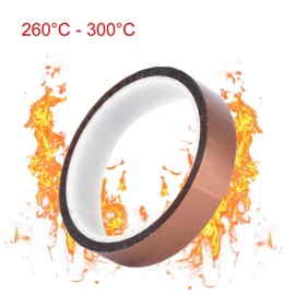 Yoidesu * 0.06mm 250-300 ℃ Cinta térmica Cinta Kapton, Cinta Aislante, Cinta Adhesiva Aislante térmica(20mm Wide)