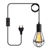 Industrial Lamp with Plug Metal Pendant Light Kit with Switch
