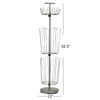 Household Essentials 2132-1 Metal 3-Tier Revolving Shoe and Boot Rack