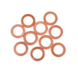 X AUTOHAUX Washers Car Copper Flat Sealing Rings Set 12 x 18 x 1.5 mm Pack of 10