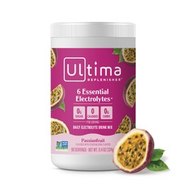 Ultima Replenisher Bebida en polvo con electrolitos diarios – Maracuyá, 90 porciones – Hidratante en polvo con 6 electrolitos clave y oligoelementos – Apto para dietas cetogénicas, sin OMG