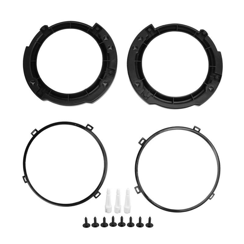 7Inch Round Headlight Mounting Retaining Bracket Ring Set with Headlight