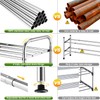 SKIKEN 3-Tier Stainless Steel Shoe Rack - 4-Rod Extendable &