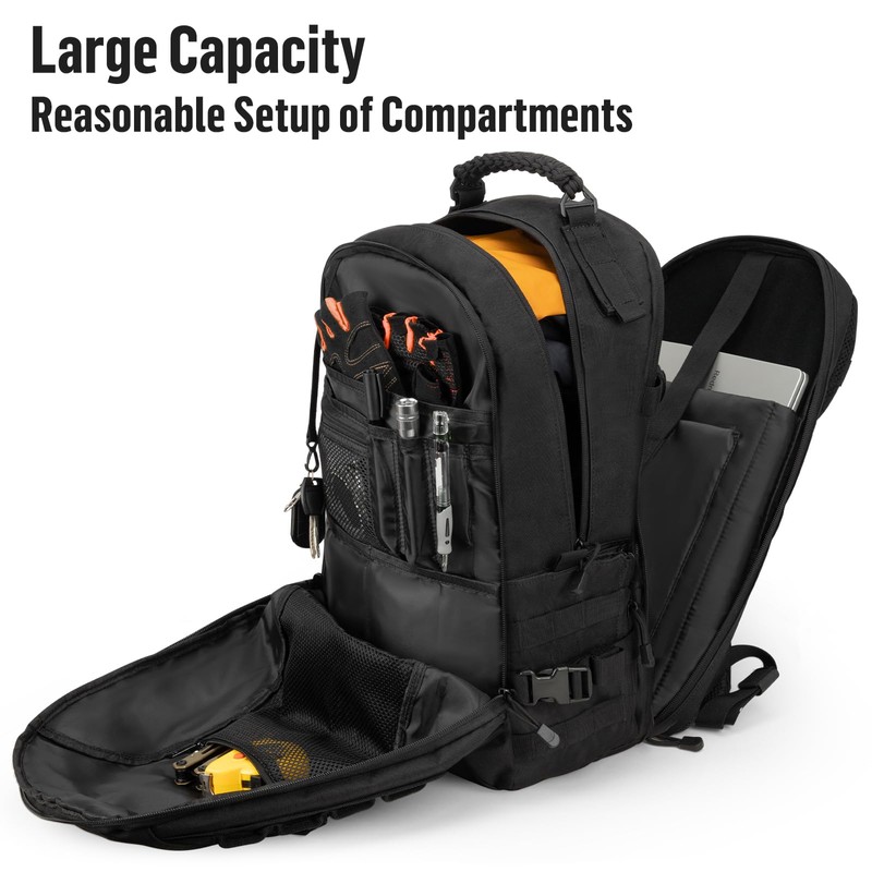 Urban Braver 25L Tactical Backpack for Men: Military MOLLE Assault