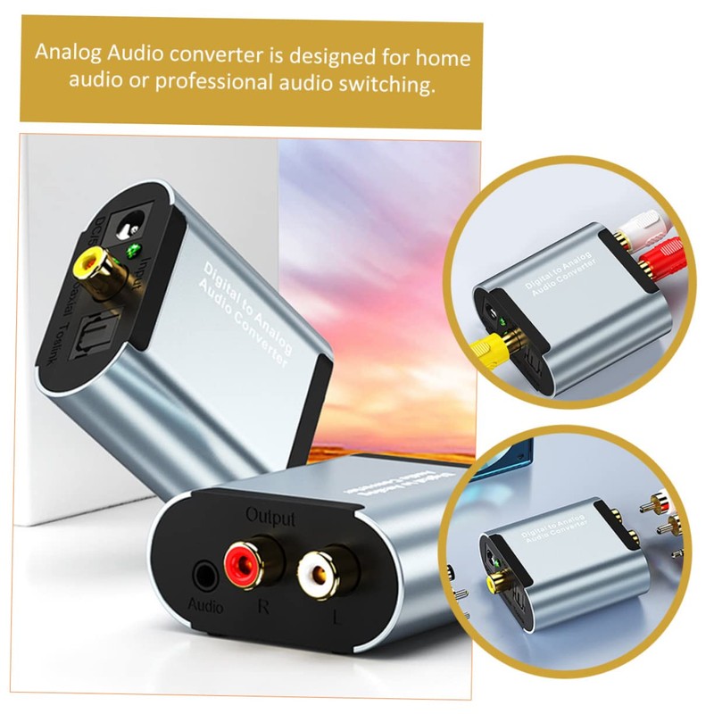 TEHAUX Optical Digital Audio Converter Analog Audio Converter Output to